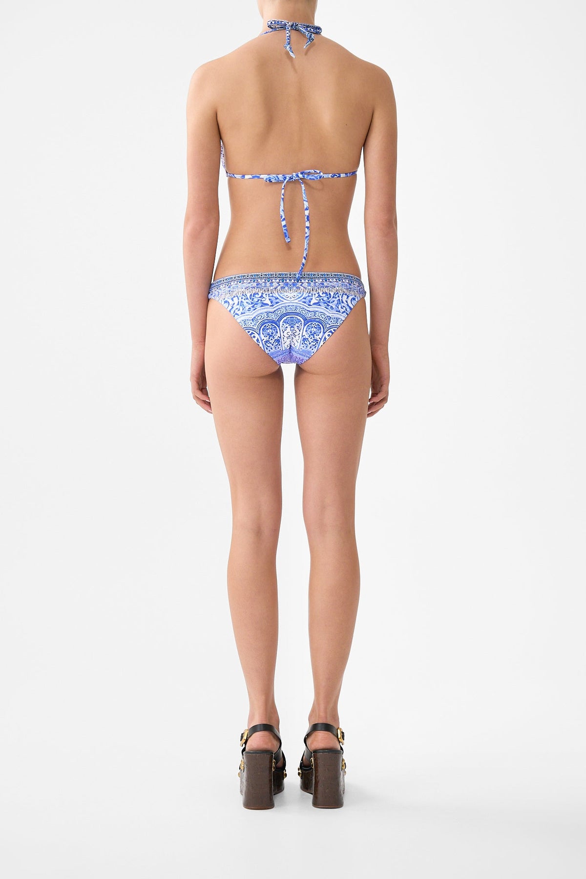BALL TRIM TRI BIKINI SET WITH THICK NECK TIE THE BOSPHOROUS