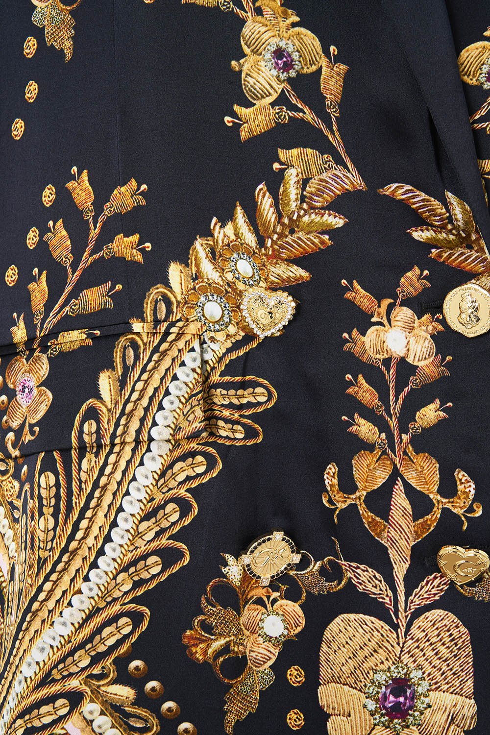 The CAMILLA OPEN BACK GOWN WITH FRONT SPLIT MEET ME AT THE MET in our  print.