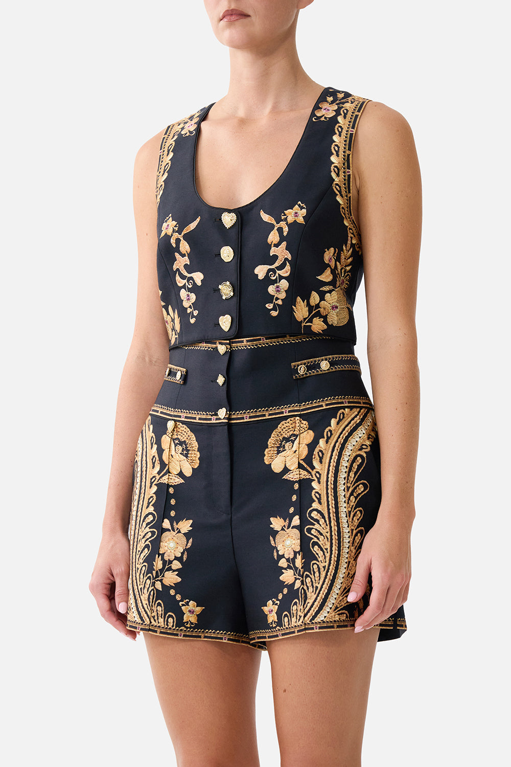 The CAMILLA LACE SLEEVE MINI SHIFT DRESS A BELOVED BOUDOIR in our  print.