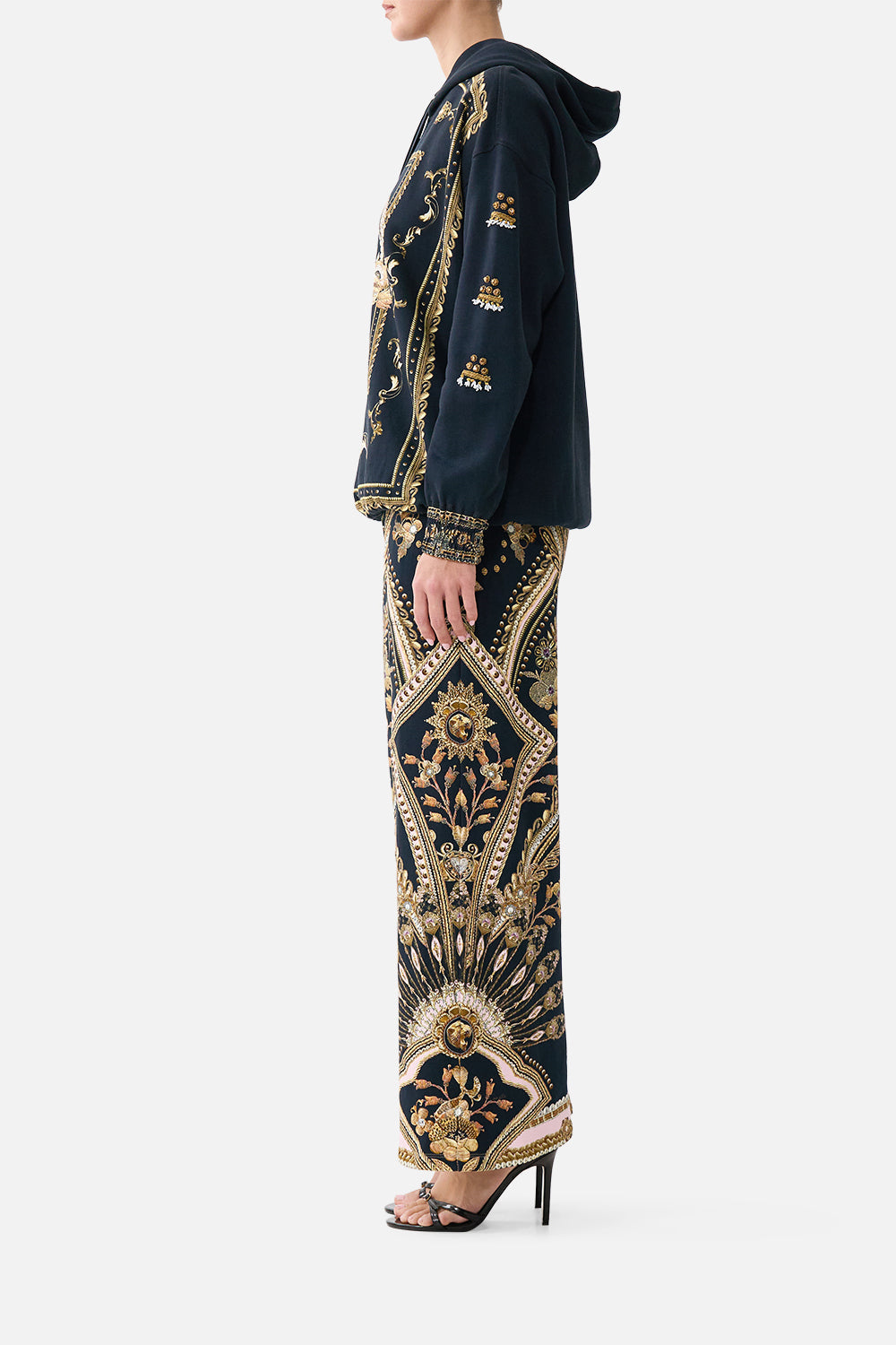 The CAMILLA JENNA HIGH WAISTED FLARE DENIM in our  print.