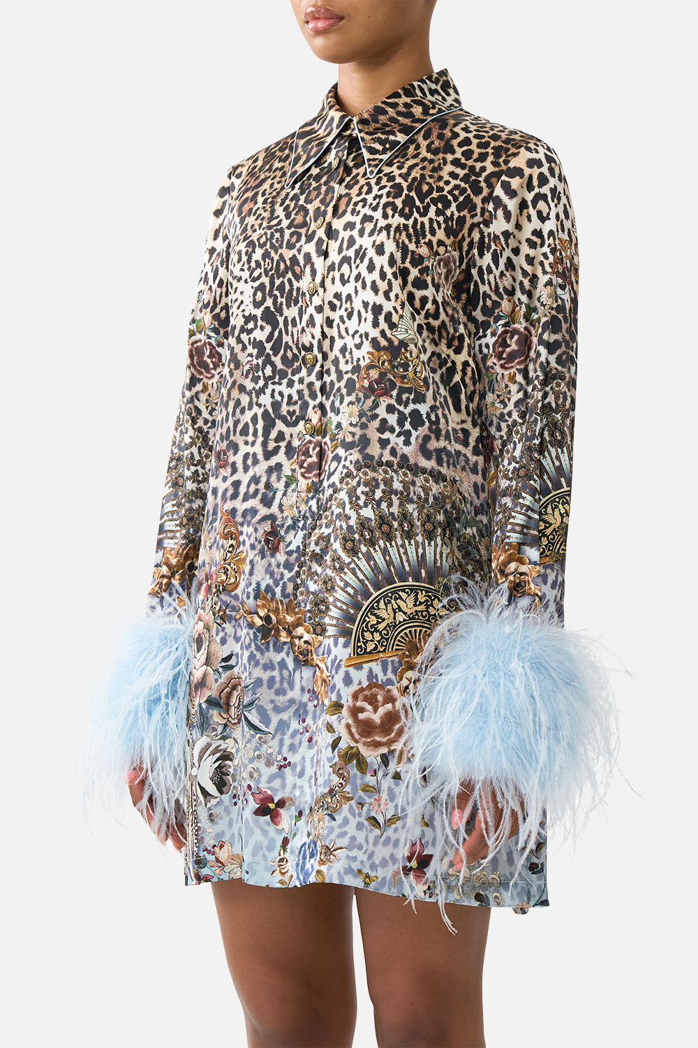 The CAMILLA WIDE LEG WAISTED PANT ART FOR THE EMPRESS in our ART FOR THE EMPRESS print.