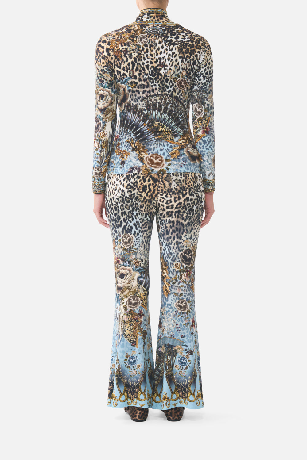 The CAMILLA LONG BUTTON FRONT DRESS A BELOVED BOUDOIR in our  print.