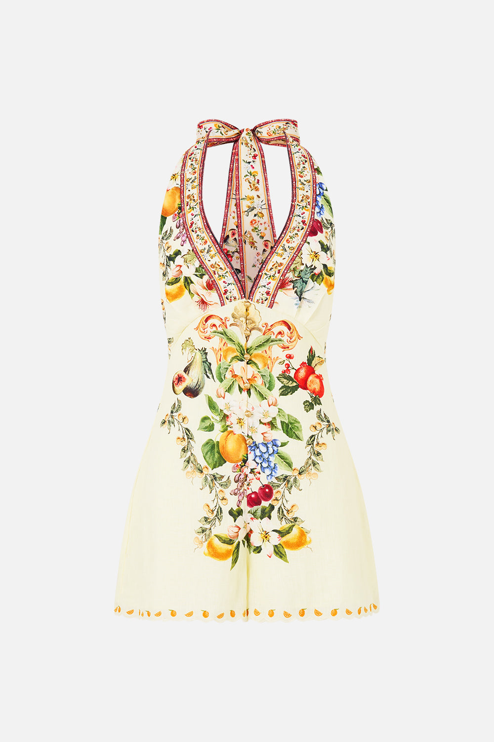 The CAMILLA ASYMMETRIC SPLICED RUFFLE DRESS ART FOR THE ARTISANS in our  print.