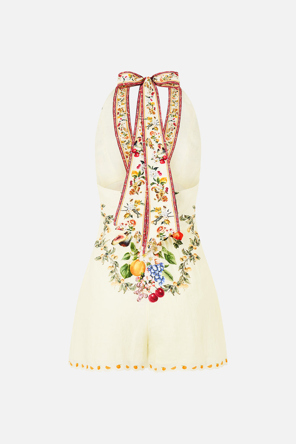 The CAMILLA LONG V NECK KAFTAN W RING FRONT TRIM BUTTERFLY BOHEMIA in our BUTTERFLY BOHEMIA print.
