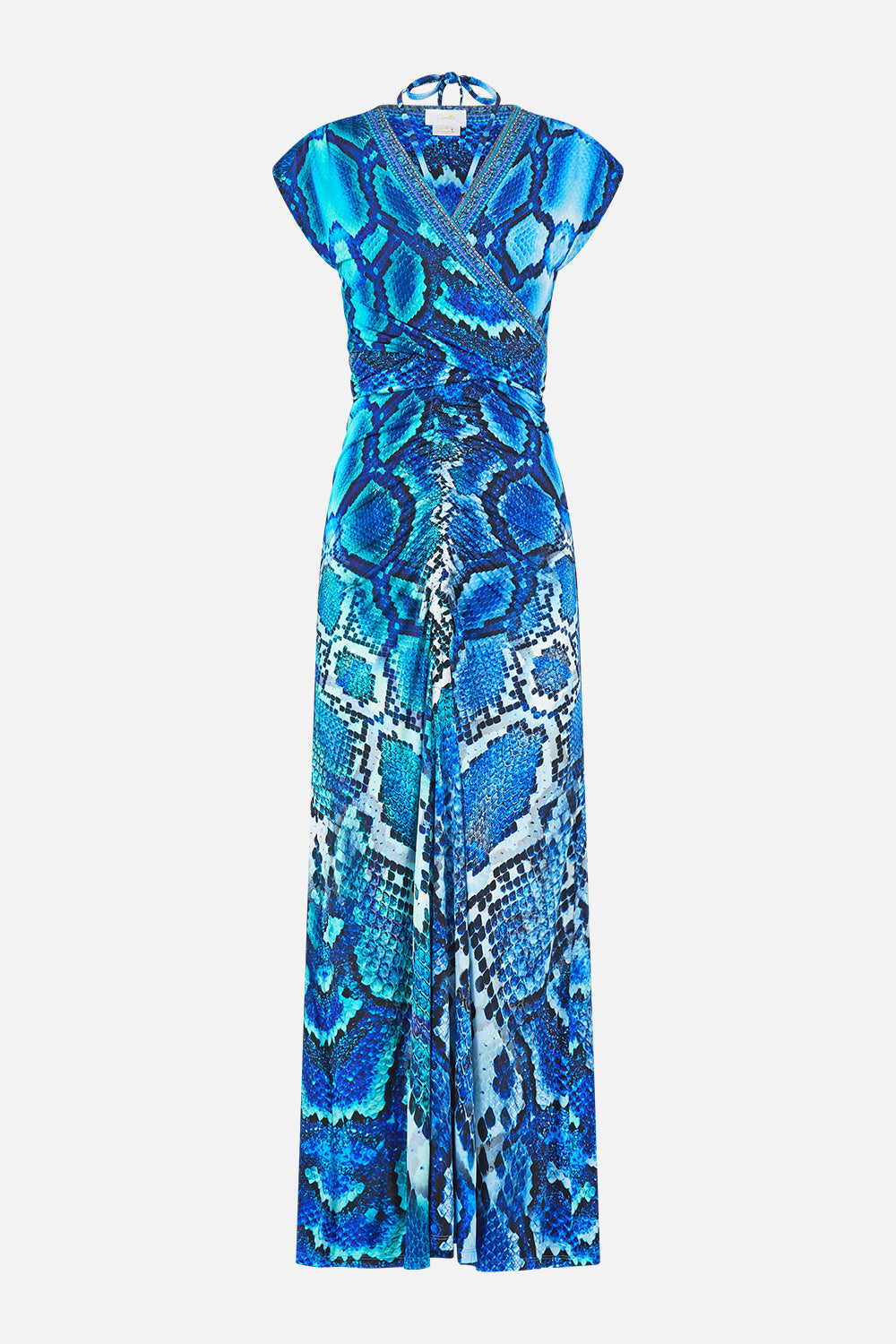 The CAMILLA T SHAPE LONG KAFTAN BUTTERFLY BOHEMIA in our  print.