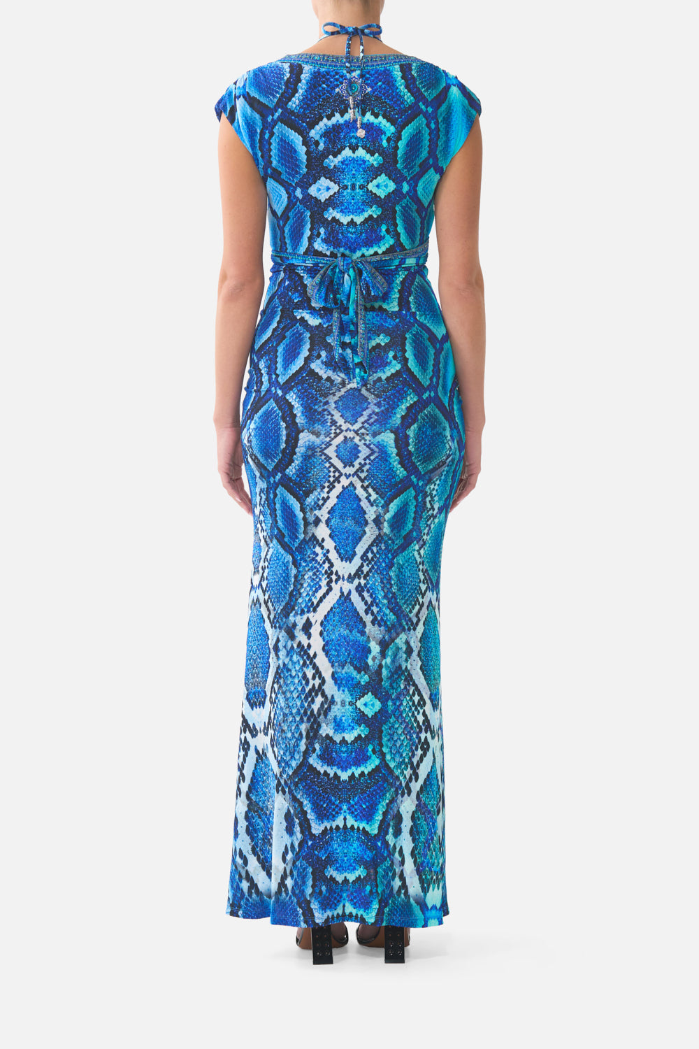 The CAMILLA T SHAPE LONG KAFTAN BUTTERFLY BOHEMIA in our  print.