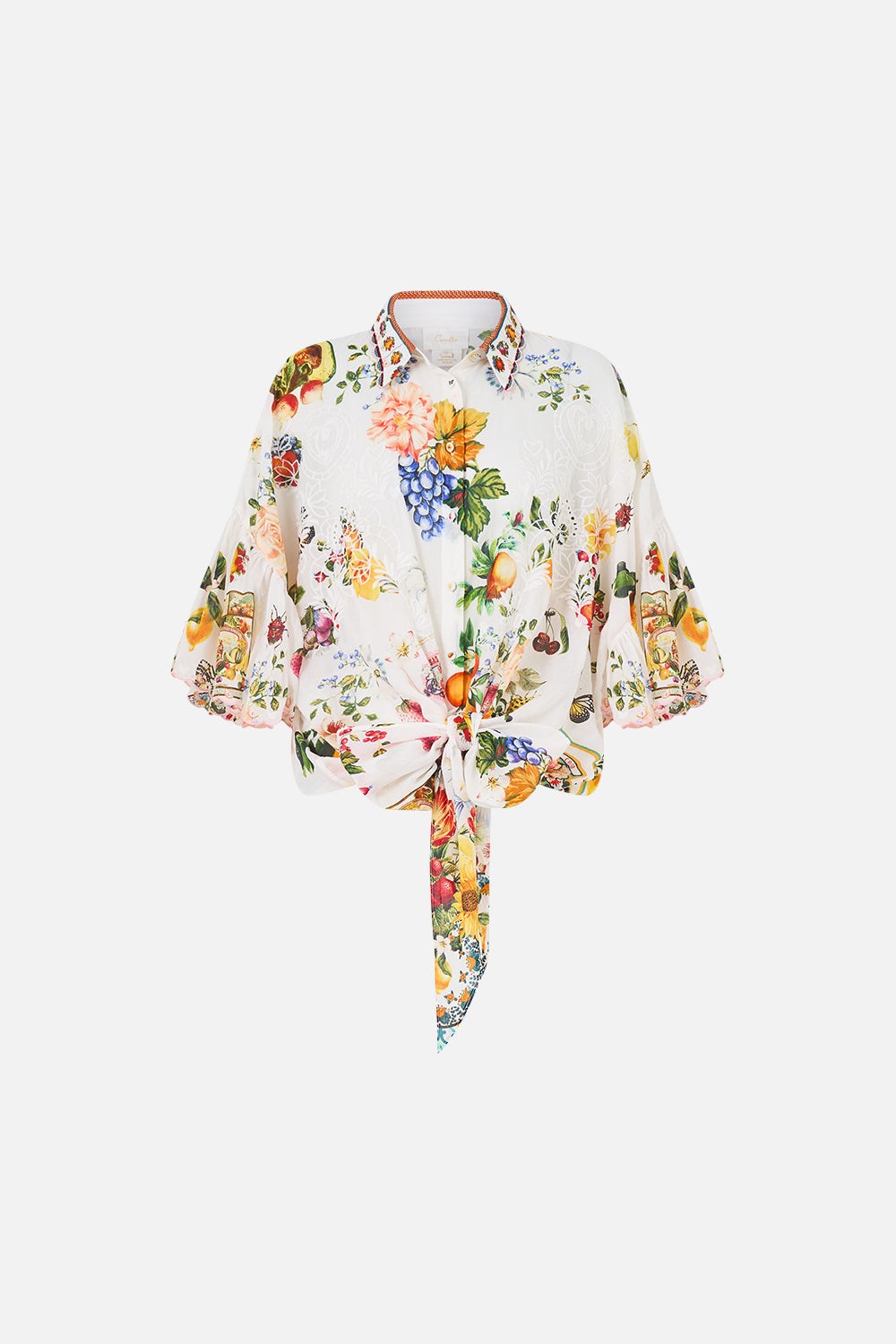 TIE FRONT SHIRT WITH SLEEVE FRILL MAGIC OF THE MERCADO