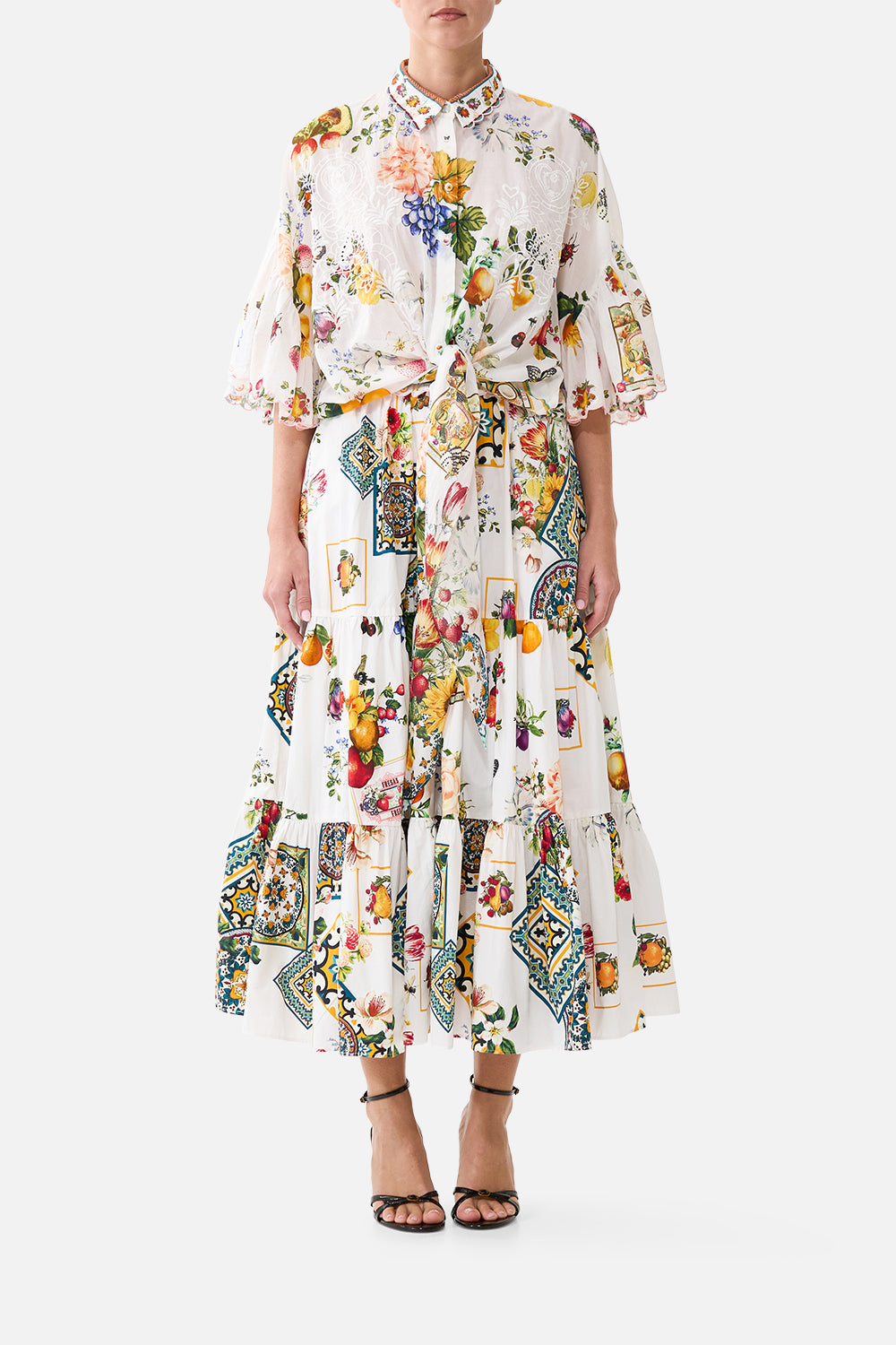 The CAMILLA FRONT PLEAT KAFTAN CHINOISERIE CHILD in our  print.