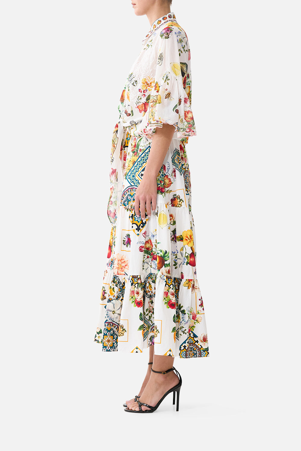The CAMILLA FRONT PLEAT KAFTAN CHINOISERIE CHILD in our  print.
