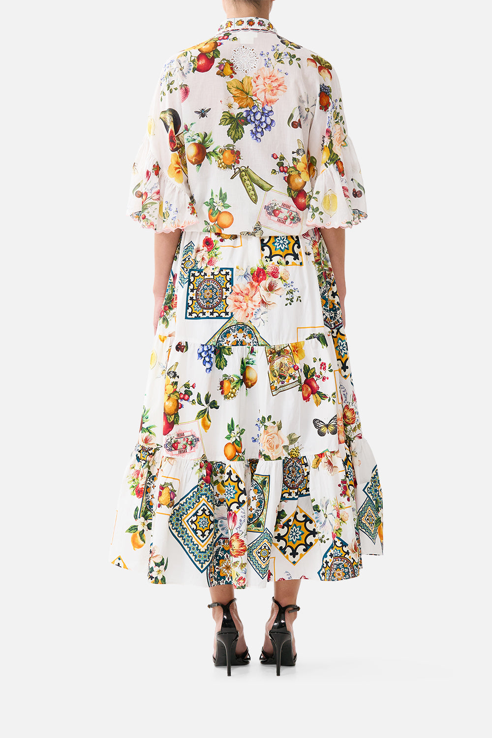 The CAMILLA FRONT PLEAT KAFTAN CHINOISERIE CHILD in our  print.