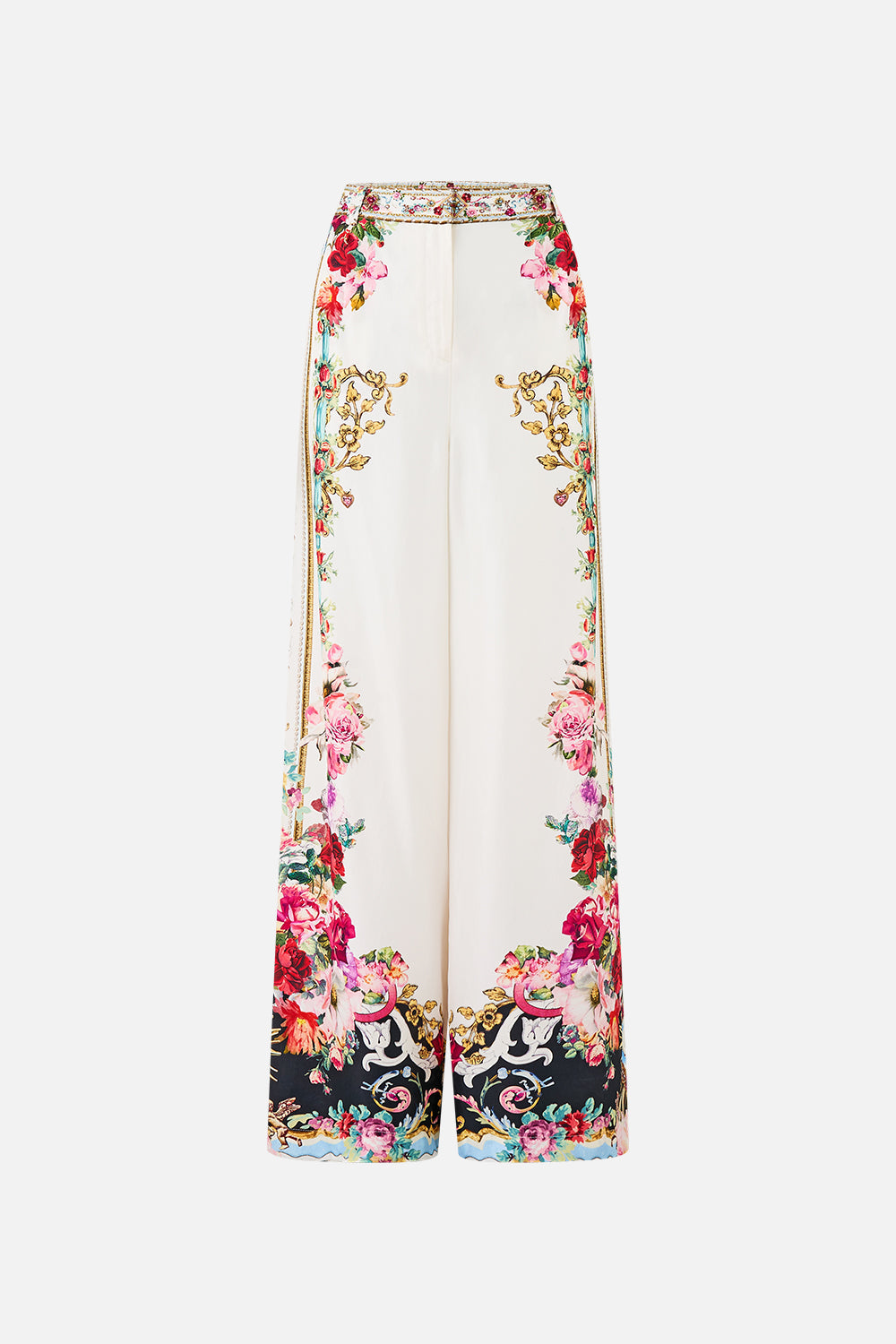 The CAMILLA MINI SHIRT DRESS WITH FEATHERS FIESTA, SIESTA, REPEAT in our  print.