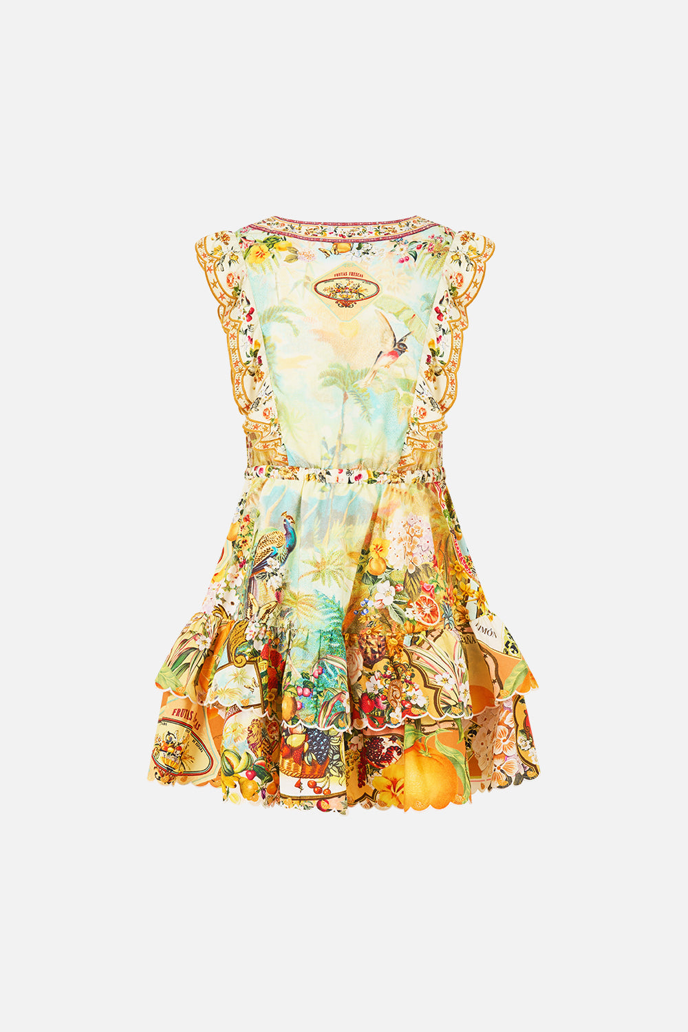 FRILL SLEEVE TIERED SHORT DRESS VA VA VINTAGE