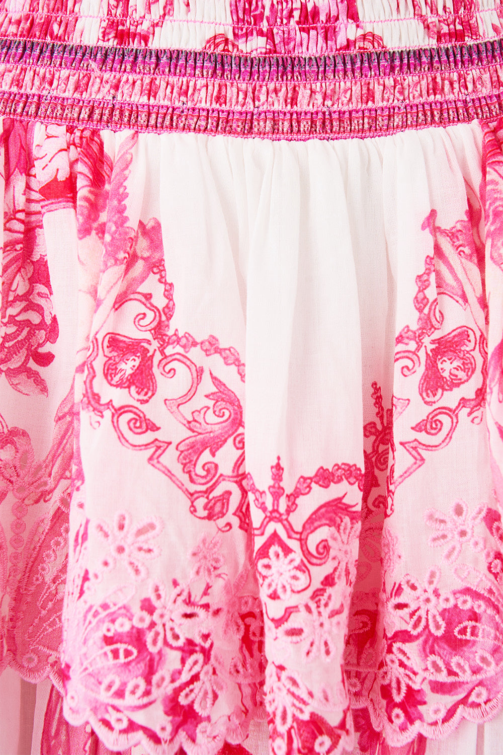 SHIRRED WAIST MINI DRESS LIVIN LA VIDA ROSA