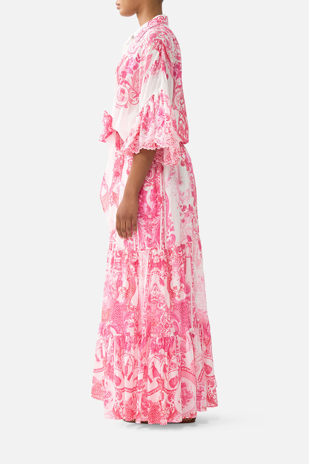The CAMILLA HIGH NECK BIAS DRESS THE SECESSION SESSIONS in our  print.