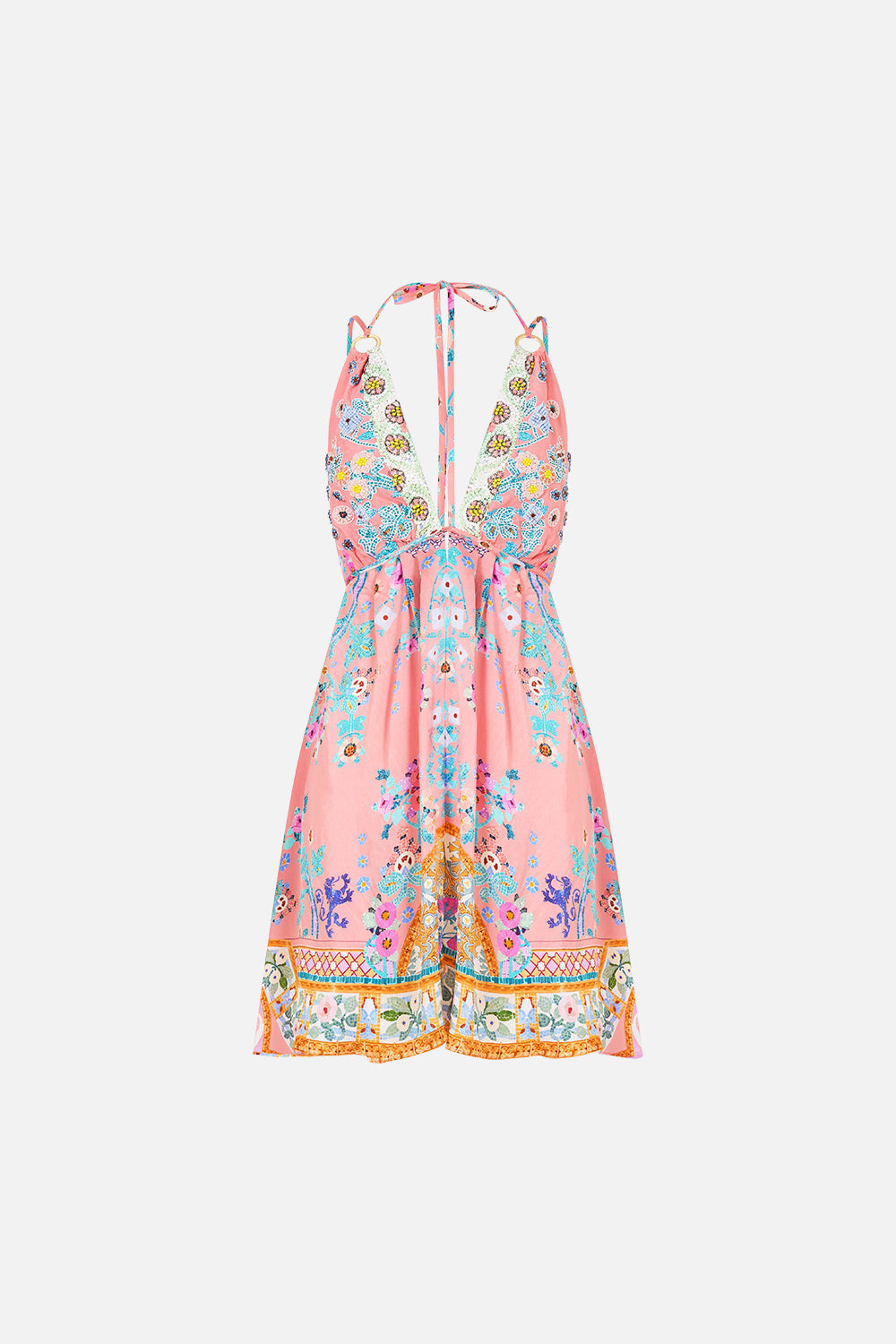 SHORT FLARED DRESS WITH HARDWARE HOWDY GAUDI