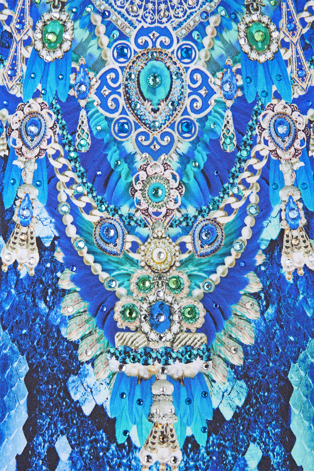 The CAMILLA MULTI WEAR LONG SARONG CERAMIC PANORAMIC in our CERAMIC PANORAMIC print.