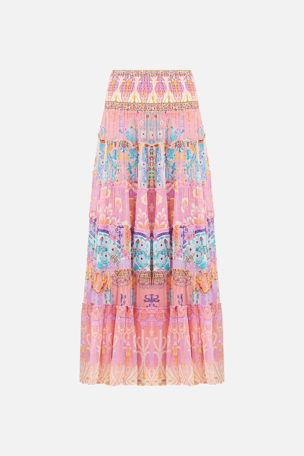 The CAMILLA BIAS CUT DRAWSTRING PANT MUSEUM MEMOIRS in our  print.