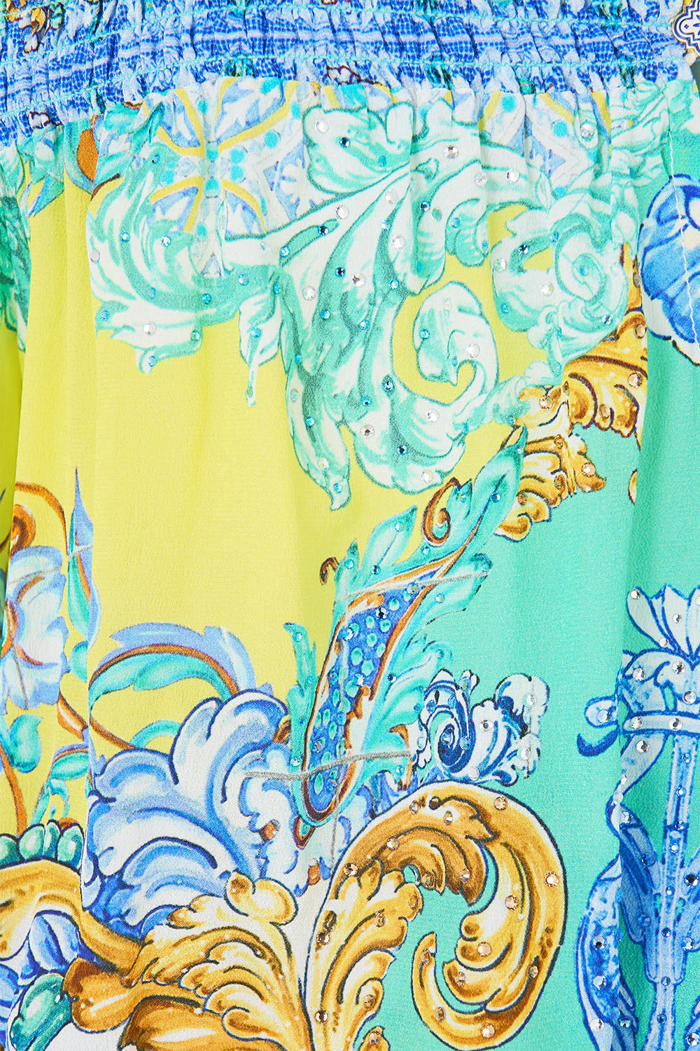 The CAMILLA CORSET WAIST SHORT ART FOR THE ARTISANS in our ART FOR THE ARTISANS print.