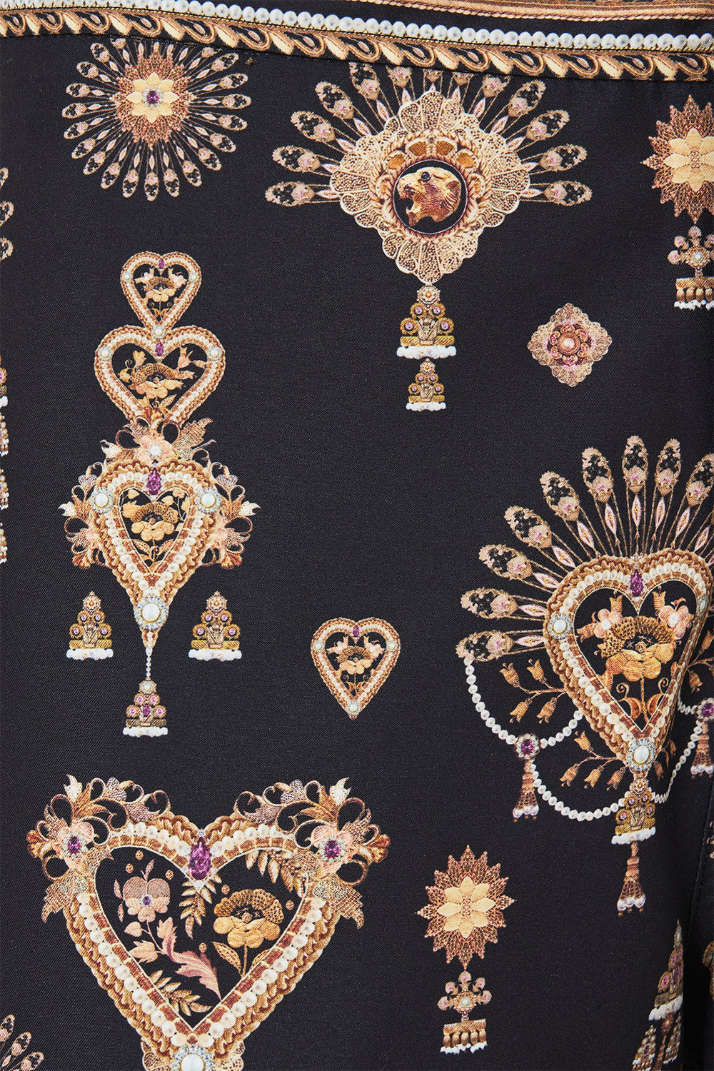 The CAMILLA RELAXED COLLARED SHIRT WITH POCKET IN THE HEART OF ART in our  print.
