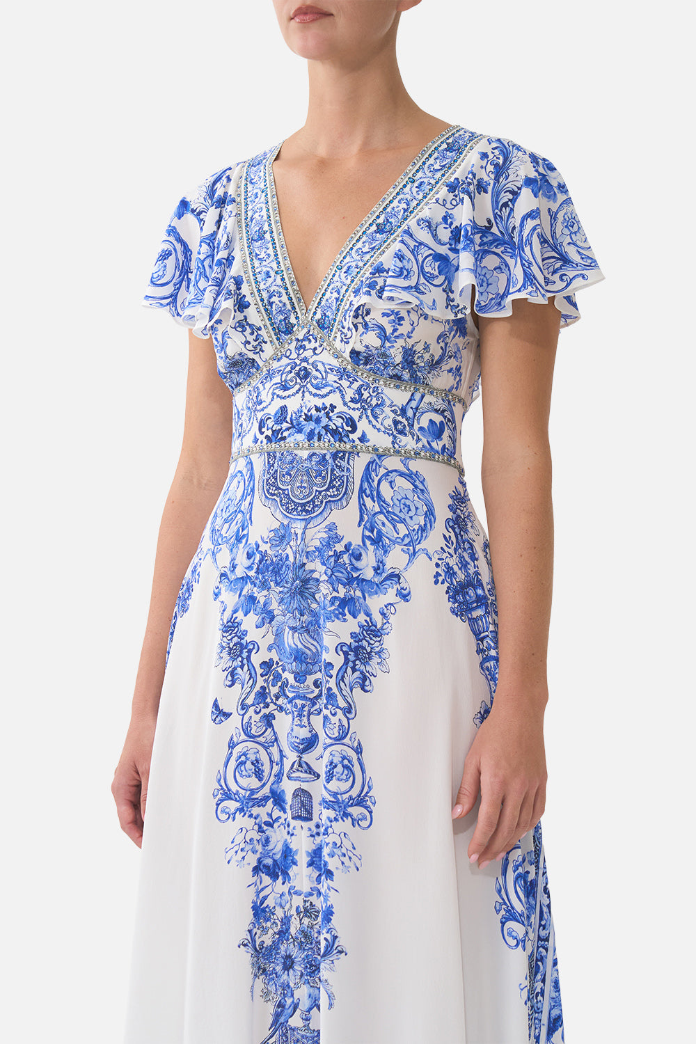The CAMILLA RAGLAN BUTTON UP SHIRT MIDSUMMER MASTERPIECE in our  print.