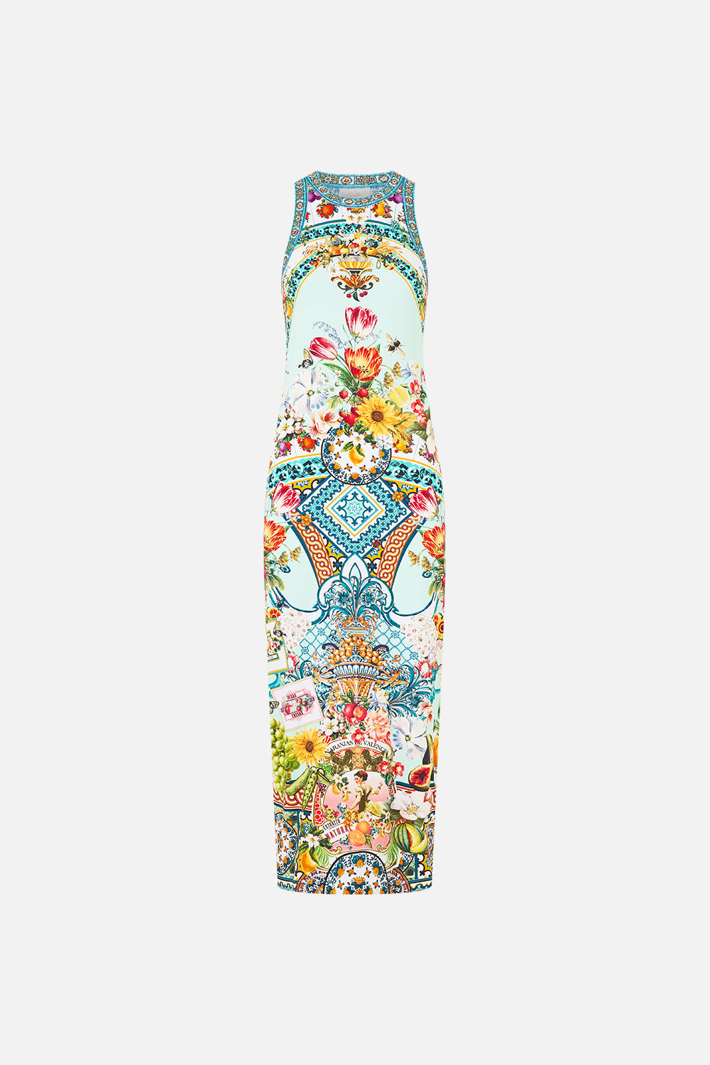 The CAMILLA DRAWSTRING POUCH WITH FRINGING MEET ME AT THE MET in our  print.
