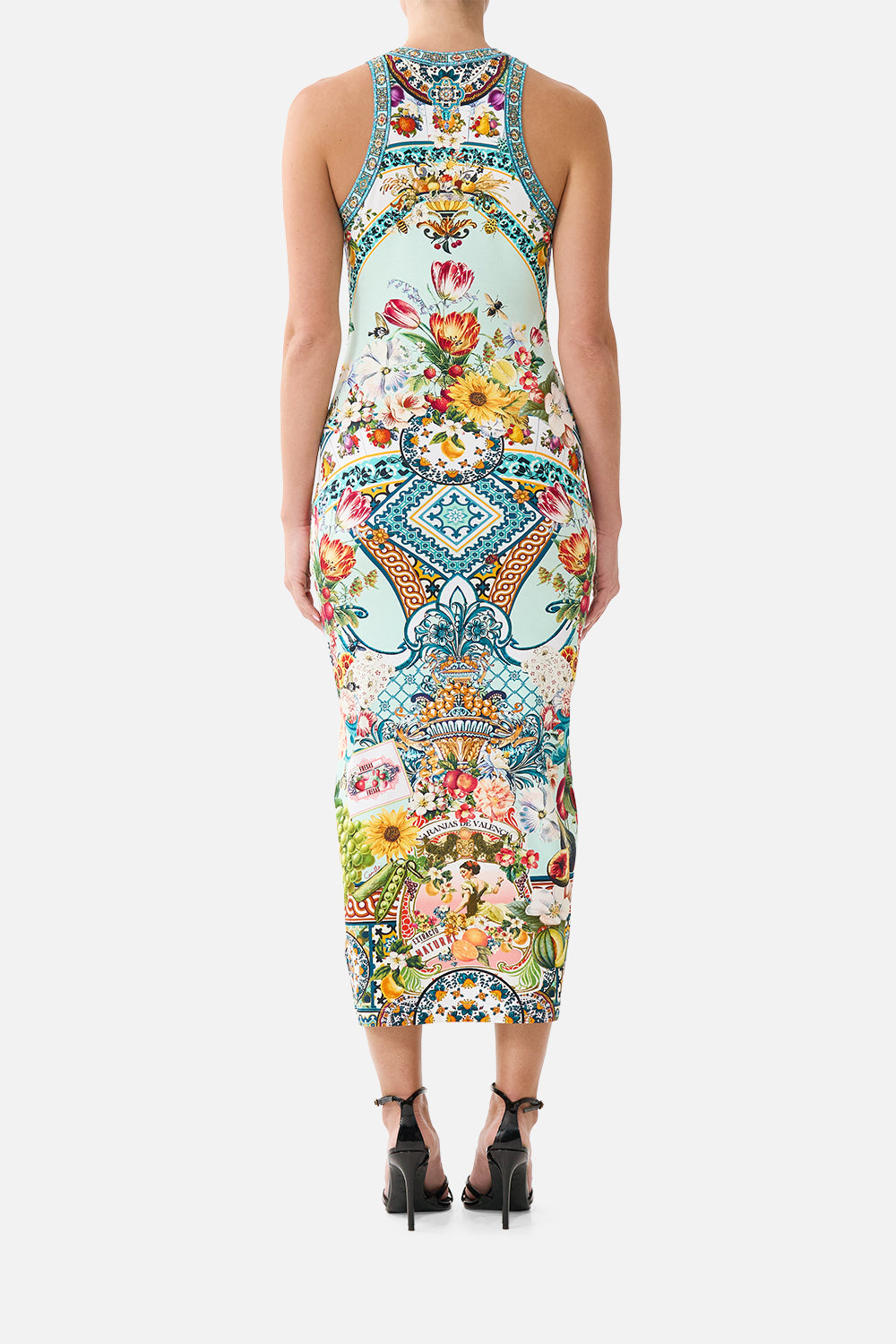 The CAMILLA DRAWSTRING POUCH WITH FRINGING MEET ME AT THE MET in our  print.