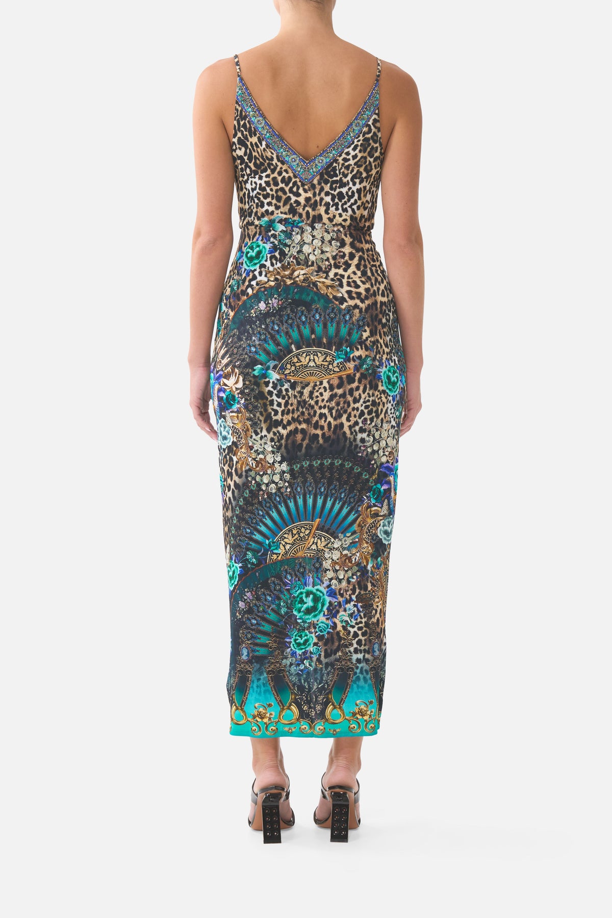 STRAPPY DRESS WITH TWIST FRONT FLAMENCO EUPHORIA