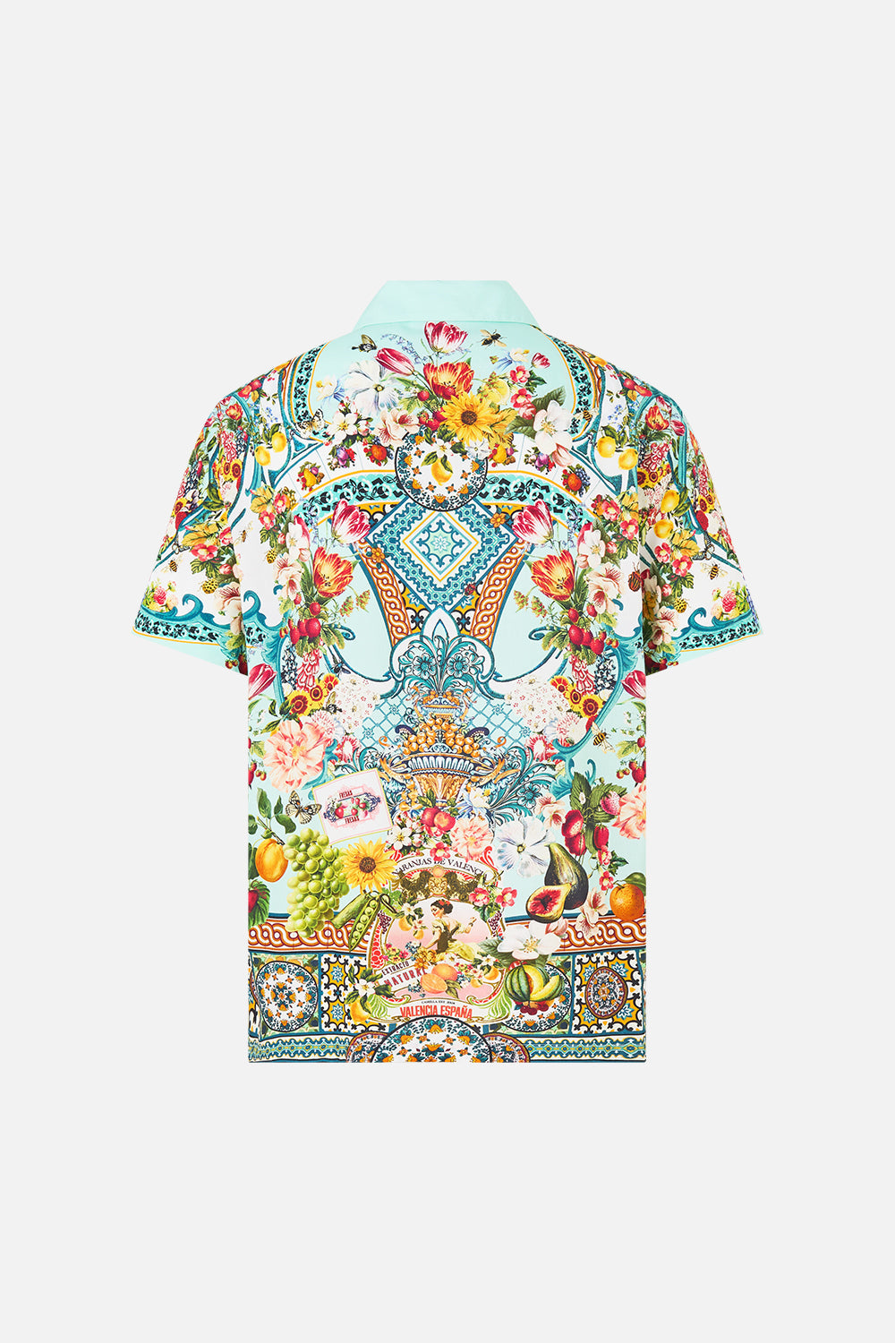 The CAMILLA SHORT WAISTBAND DRESS WITH RUFFLE SLEEVE WILDFLOWER WUNDERLAND in our WILDFLOWER WUNDERLAND print.