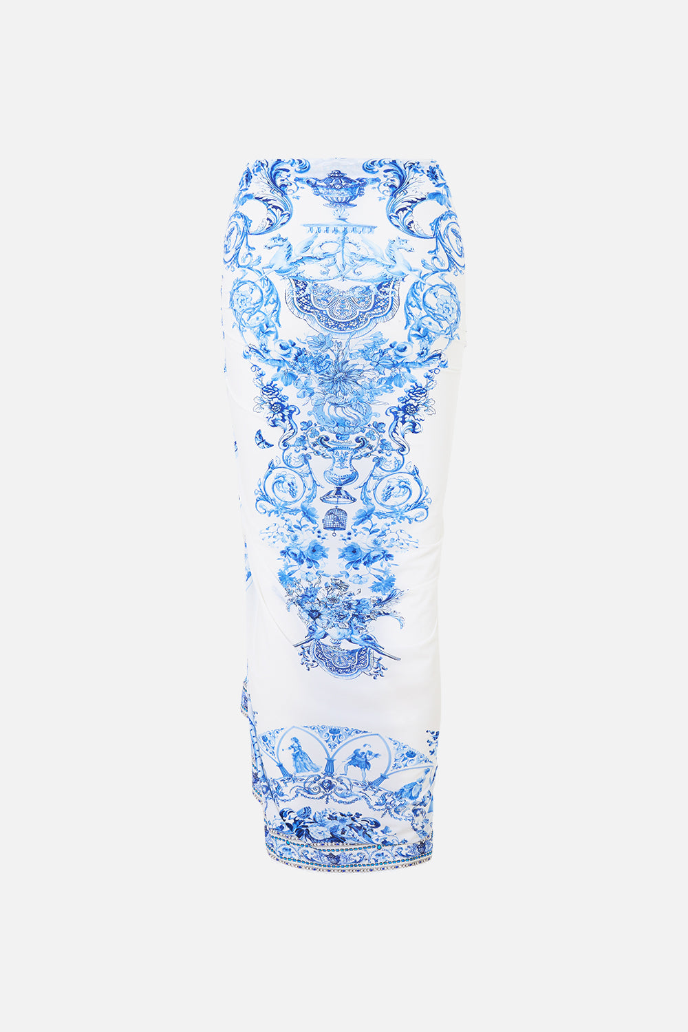 The CAMILLA ROUND NECK KAFTAN LEOTIGRA LAND in our  print.