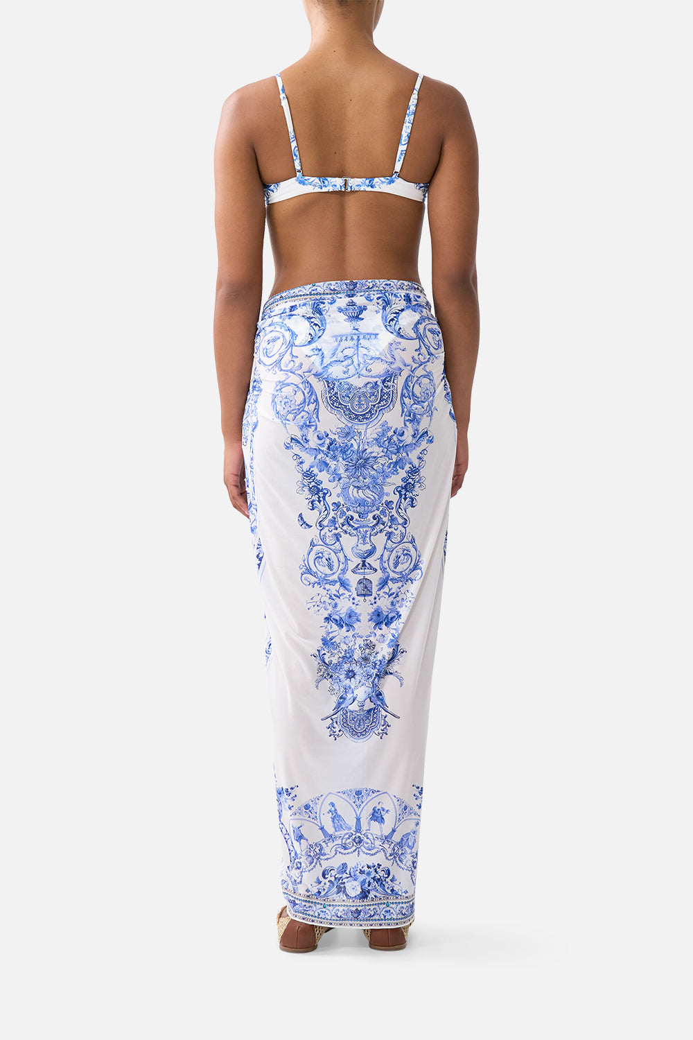 The CAMILLA CORSET DRESS WITH LONG FLARED SKIRT MUSEUM MEMOIRS in our  print.