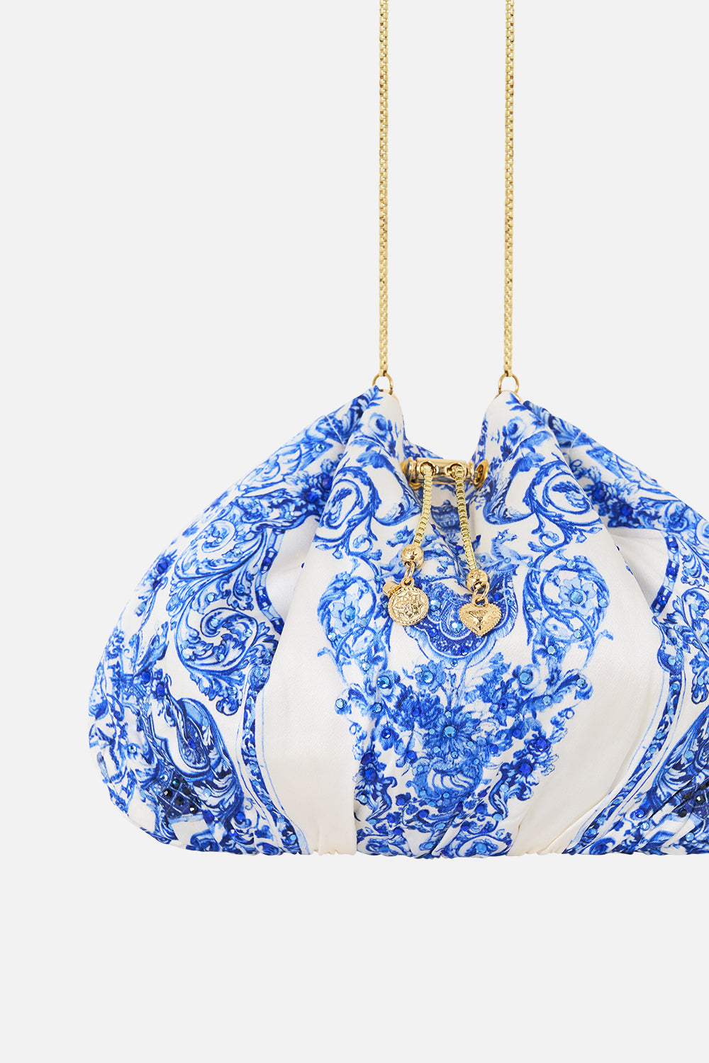 The CAMILLA LACE GATHERED BODICE SLIP DRESS TAURUS RISING in our  print.