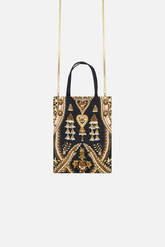 EMBELLISHED MINI TOTE WITH CHAIN STRAP TAURUS RISING