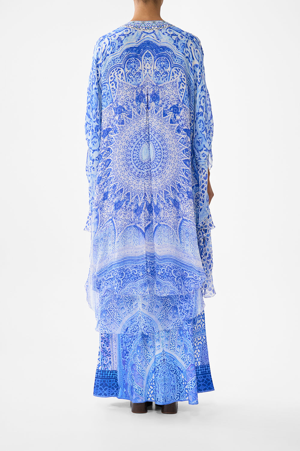 The CAMILLA SILK HEM BAND BOYFRIEND HOODIE - MULTI HIGH CLASS HOOKAH in our  print.