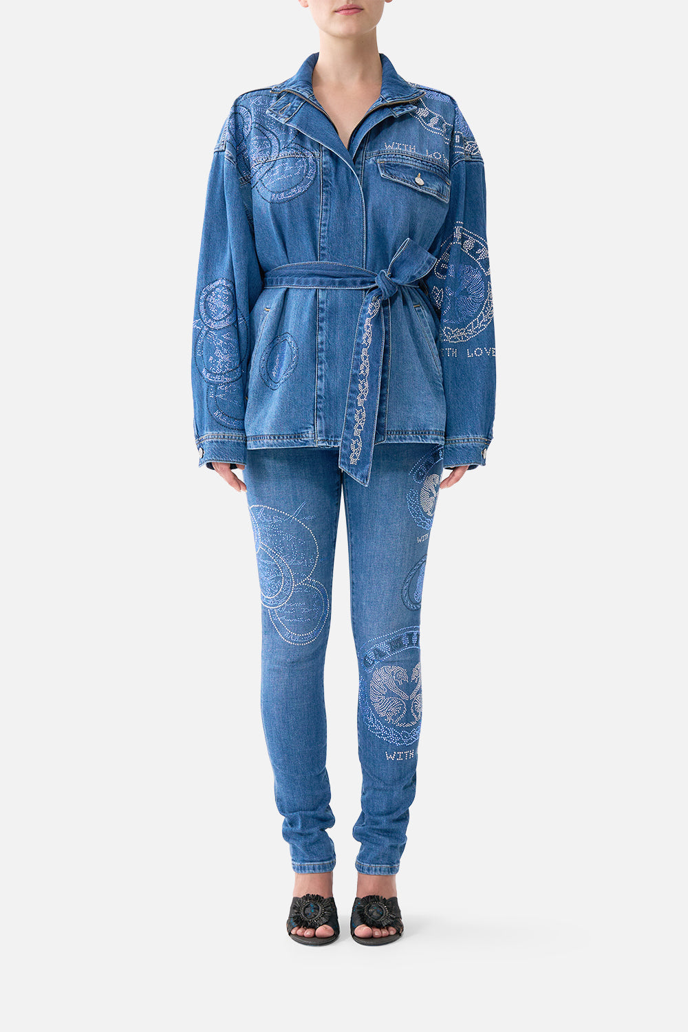 ALIKA HIGH NECK JACKET DENIM