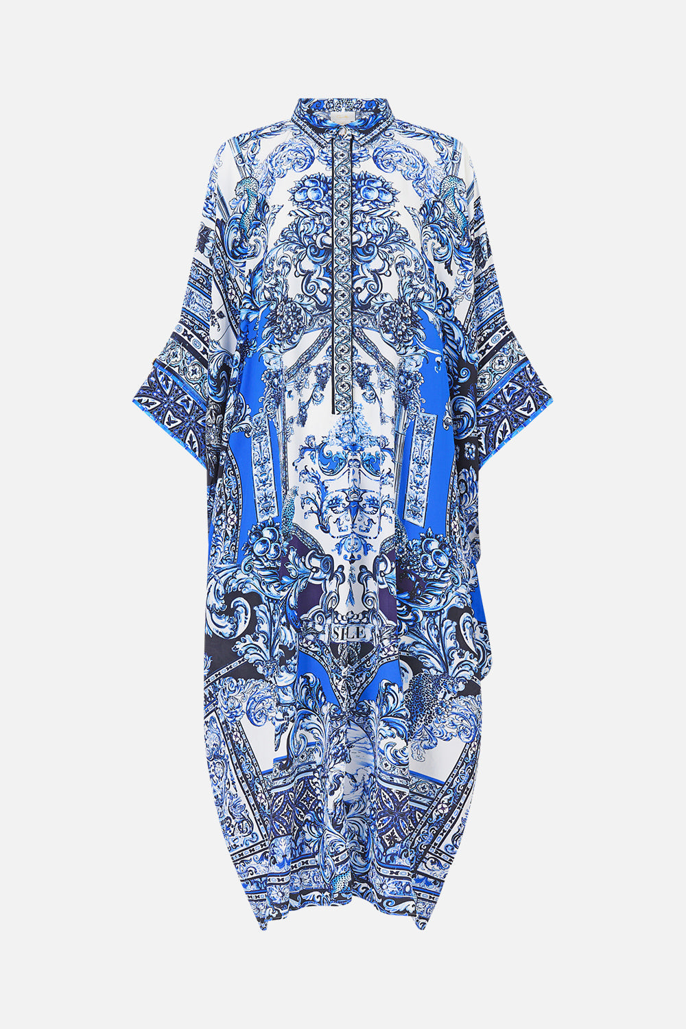 The CAMILLA MID LENGTH BOARDSHORT WITH ELASTIC WAIST MILLA IN SEVILLA in our  print.