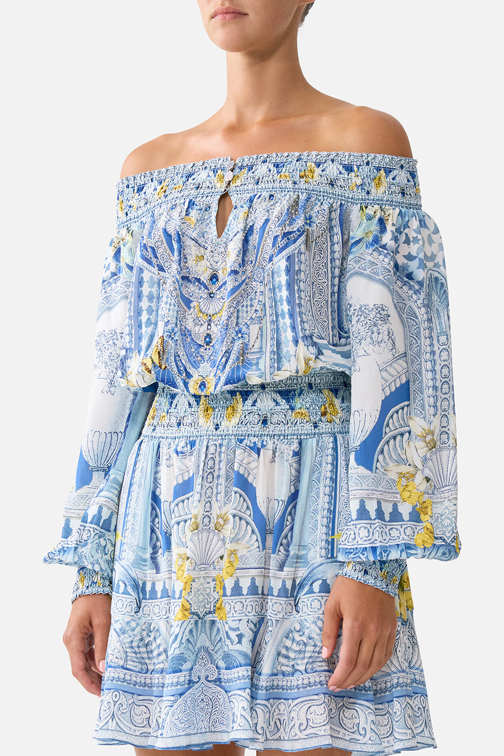 OFF SHOULDER SHORT DRESS DE NADA GRANADA