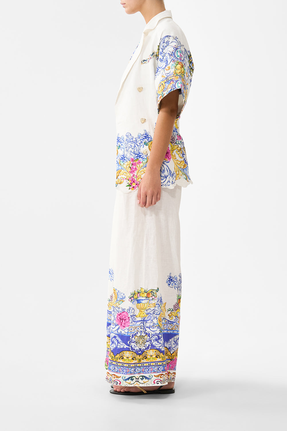 CORSET WAIST WIDE LEG PANT MILLA IN SEVILLA