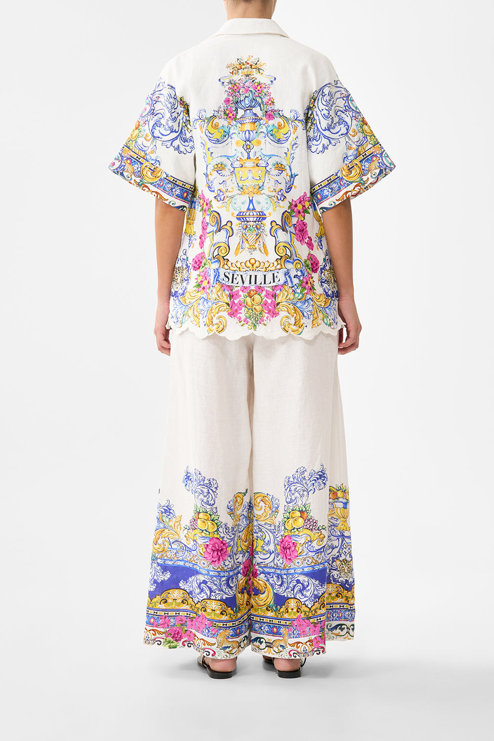 CORSET WAIST WIDE LEG PANT MILLA IN SEVILLA