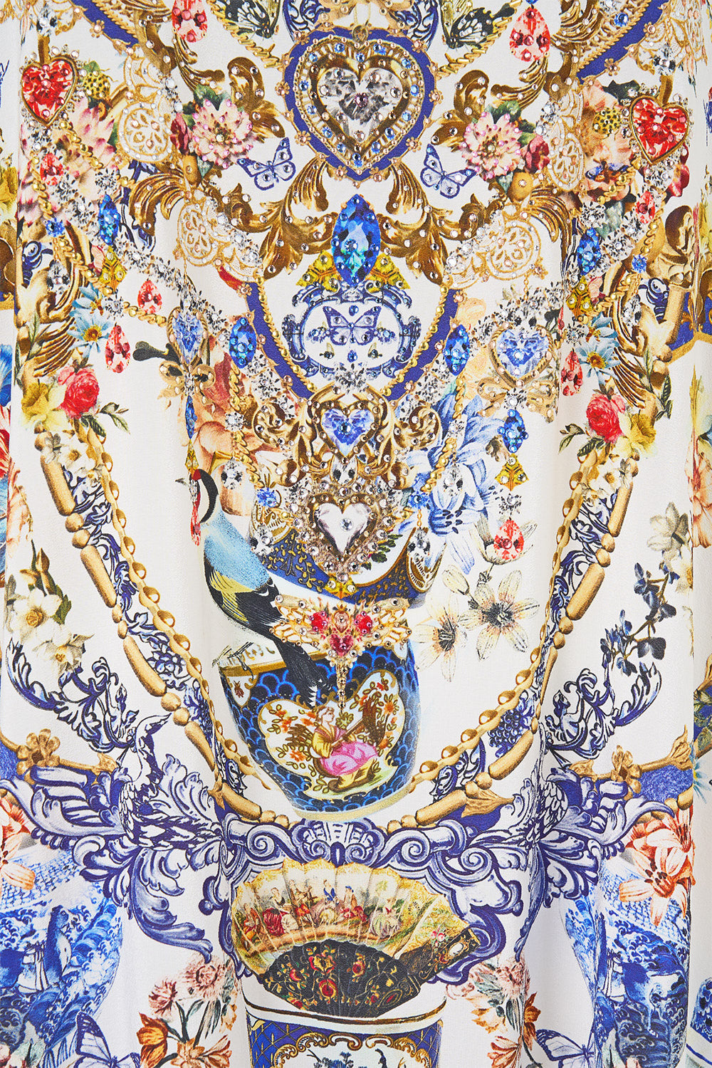 The CAMILLA A SPANISH STATEMENT LONG EARRINGS GOLD in our  print.