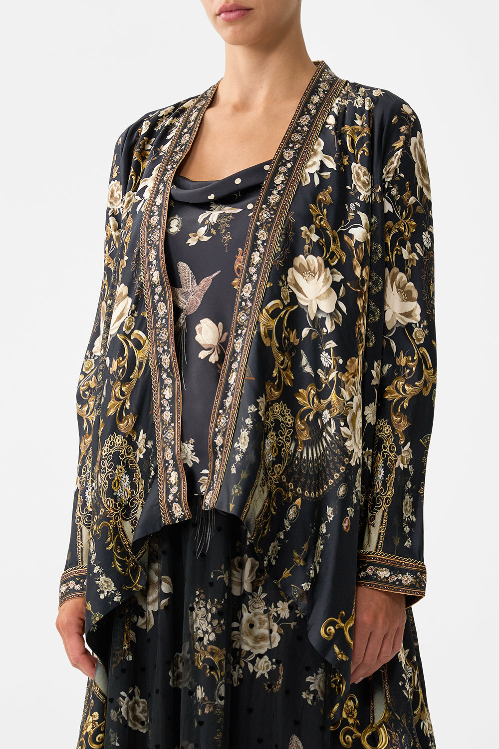 The CAMILLA V NECK CAMI I LEFT MY HEART IN GRANADA in our  print.