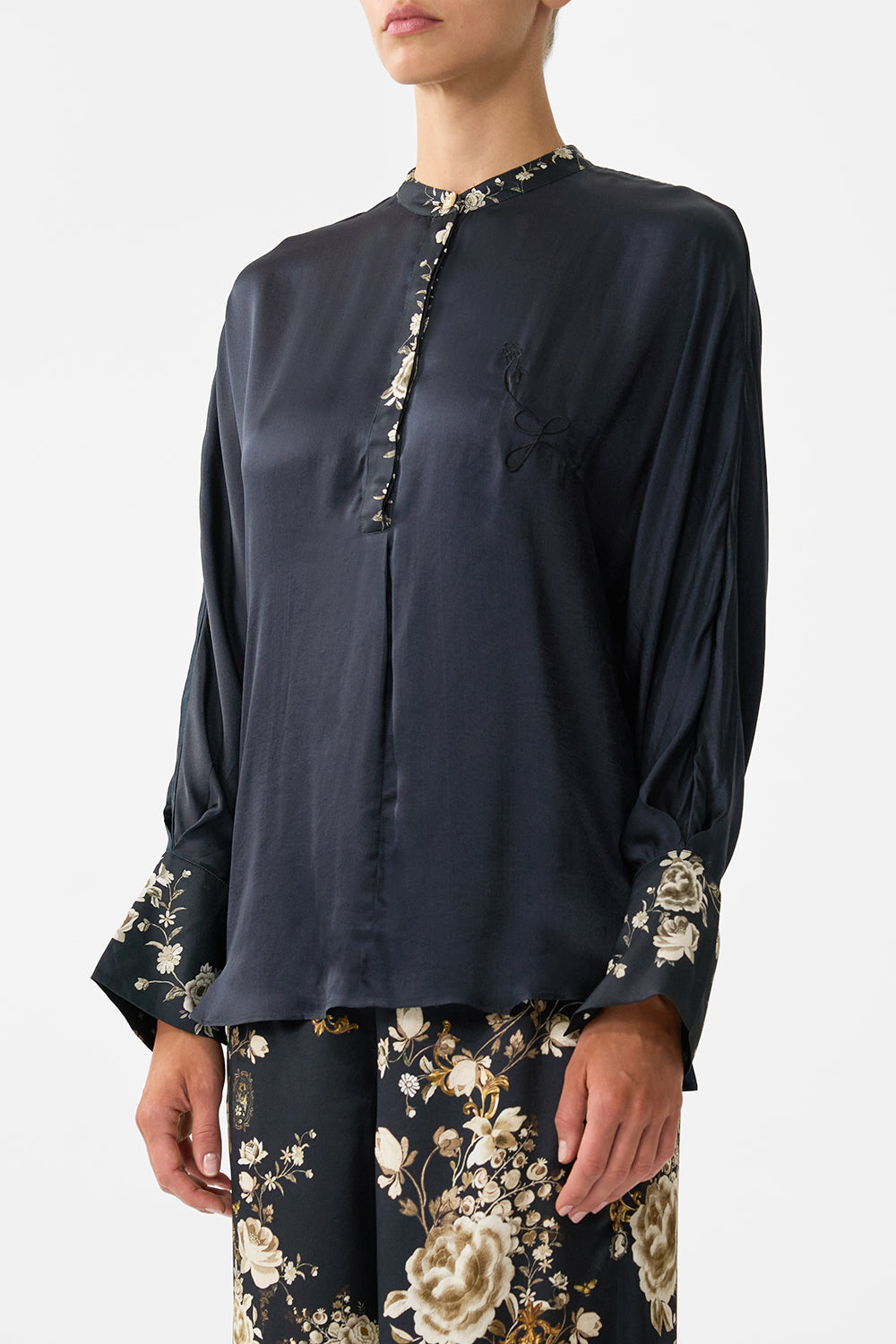 RELAXED PLACKET DETAIL SHIRT FLAMENCO FOLKLORE