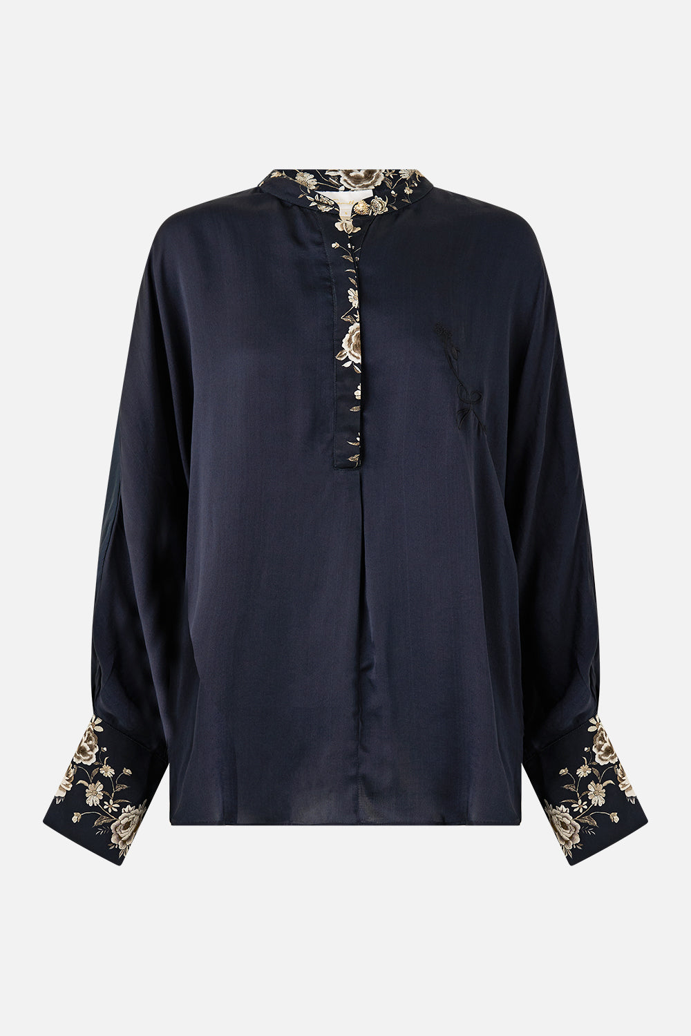 RELAXED PLACKET DETAIL SHIRT FLAMENCO FOLKLORE