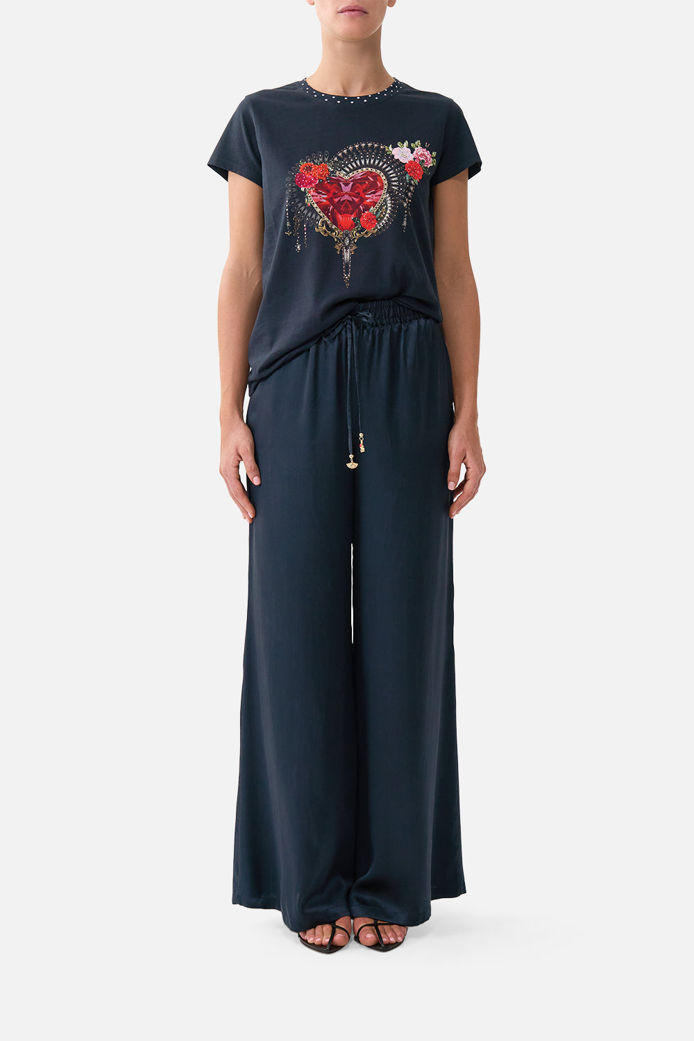 The CAMILLA LONG SLEEVE OVERSIZED SHIRT TAURUS RISING in our  print.
