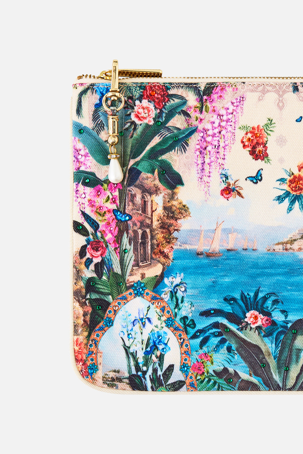 SMALL CANVAS CLUTCH BODRUM BOTANICALS