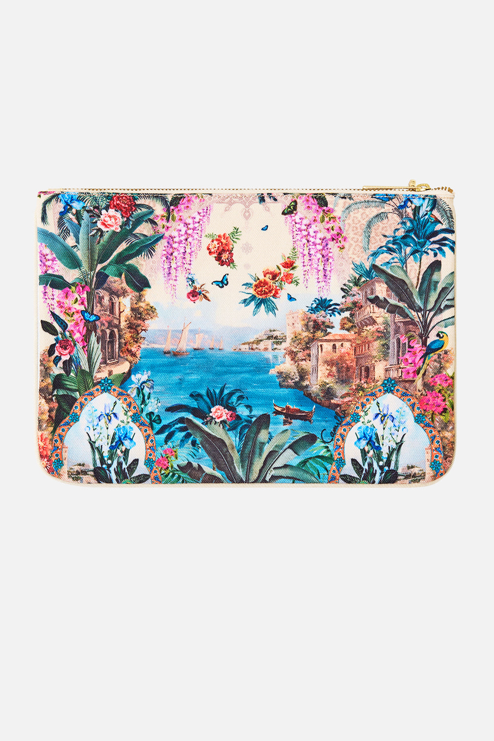 SMALL CANVAS CLUTCH BODRUM BOTANICALS