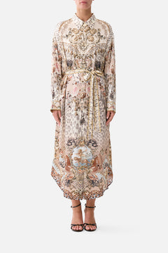 SHIRT DRESS WITH BACK BUTTON DETAIL ARANJUEZ ANIMALIA