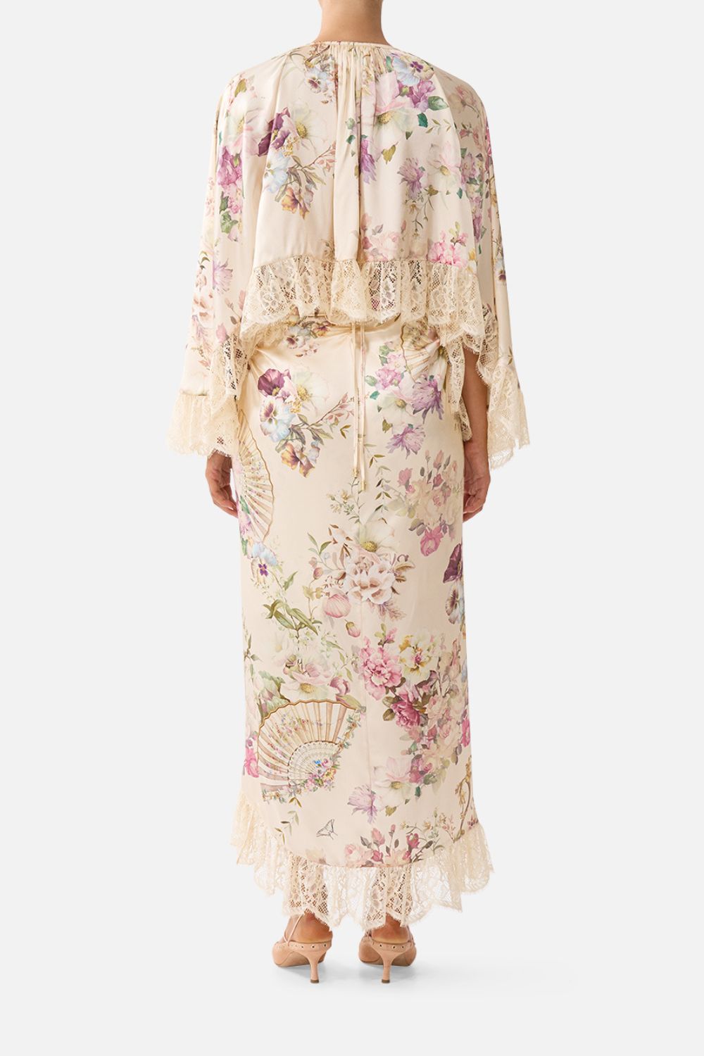 The CAMILLA LONG FIT AND FLARE DRESS A BELOVED BOUDOIR in our A BELOVED BOUDOIR print.