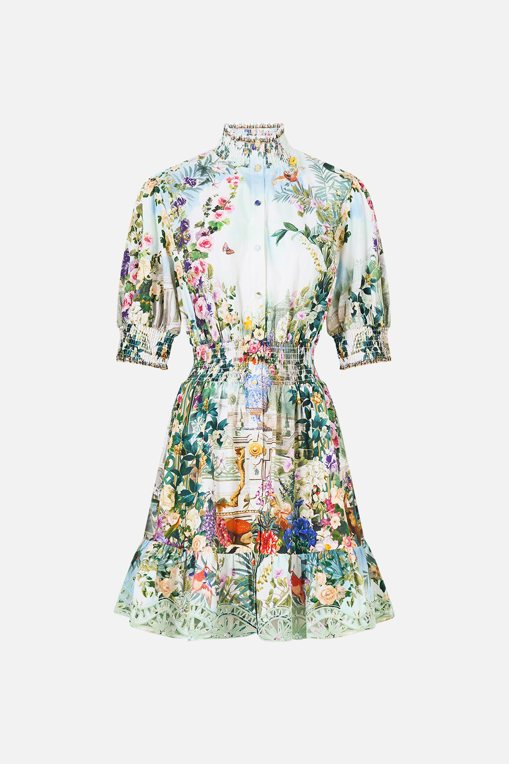 SHORT DRESS WITH SHIRRED WAIST ART FOR THE EMPRESS