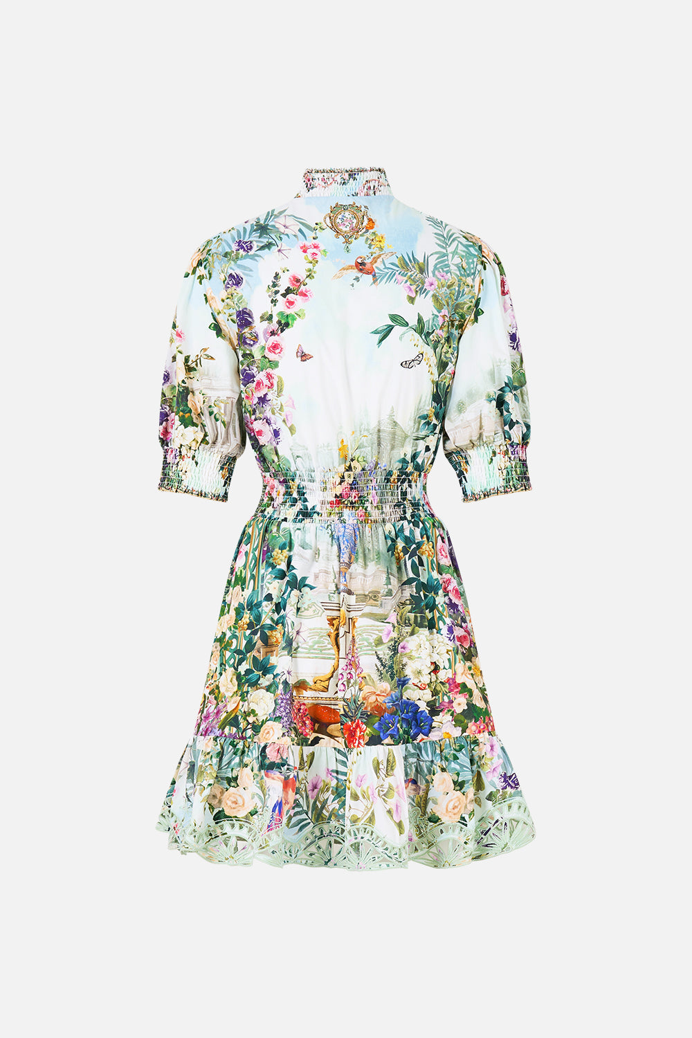 SHORT DRESS WITH SHIRRED WAIST ART FOR THE EMPRESS