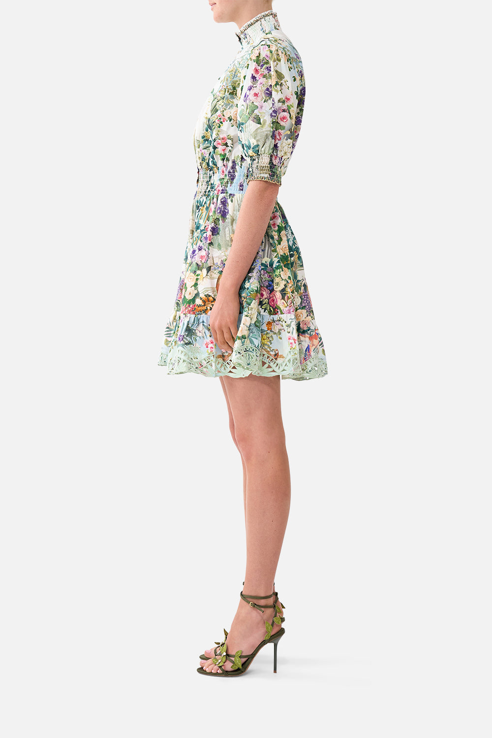 SHORT DRESS WITH SHIRRED WAIST ART FOR THE EMPRESS